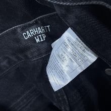 Load image into Gallery viewer, Carhartt WIP "Klondike Pant" Classic Black Denim Regular Tapered Fit Jeans