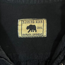Load image into Gallery viewer, RUNNING BEAR Black Cotton Medieval Artist Lace-Up Smock Pullover Shirt