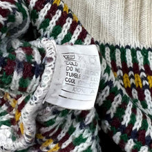 Load image into Gallery viewer, Vintage 90’s SHARP IMAGE Grandad Crazy Patterned Acrylic Knit Sweater Jumper