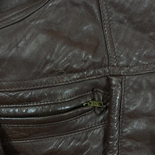 Load image into Gallery viewer, Vintage 90's REAL LEATHER SHEEP SKIN Classic Distressed Genuine Real Leather Zip Bomber Jacket