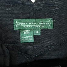 Load image into Gallery viewer, Vintage LAUREN JEANS COMPANY Ralph Lauren Classic Black Denim Midi Skirt