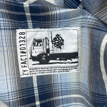 Load image into Gallery viewer, Zoo York Cowboy Western Skater Blue Check Popper Button Long Sleeve Shirt