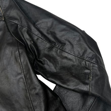 Load image into Gallery viewer, Vintage LEWIS & FINCH Distressed Effect Genuine Real Black Leather Blazer Biker Jacket