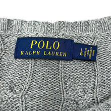 Load image into Gallery viewer, POLO RALPH LAUREN Classic Embroidered Mini Logo Cable Knit Crewneck Sweater Jumper