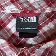 Load image into Gallery viewer, The North Face TNF Red Plaid Check Short Sleeve Cotton Polyester Shirt