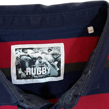 Load image into Gallery viewer, COTTON TRADERS Multi Striped Rugby Bulldog Long Sleeve Rugby Polo Shirt