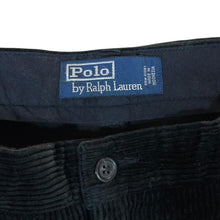 Load image into Gallery viewer, Early 00's POLO RALPH LAUREN Classic Black Corduroy Cord Straight Leg Trousers