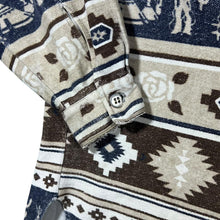 Load image into Gallery viewer, Vintage Aztec Crazy Abstract Patterned Cowboy Western Long Sleeve Shirt