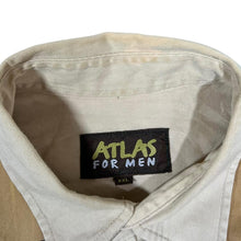 Load image into Gallery viewer, Vintage Atlas For Men Cowboy Western Aztec Patterned Cream Long Sleeve Shirt