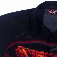 Load image into Gallery viewer, Vintage Marvel (2002) Spider-Man Superhero Graphic Black Red Short Sleeve Shirt