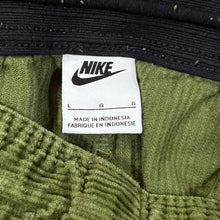 Load image into Gallery viewer, NIKE Embroidered Mini Logo Green Corduroy Cord Cropped Length Pants Trousers