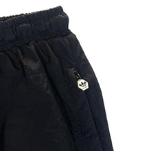 Load image into Gallery viewer, ADIDAS Classic Embroidered Mini Logo Black Shell Tracksuit Bottoms