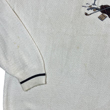 Load image into Gallery viewer, Vintage 90's CYPRESS LINKS Golf Wear Made In USA Embroidered Motif Cotton Knit Sweater Jumper