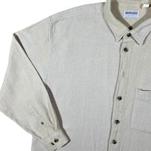 Load image into Gallery viewer, Vintage Berto Lucci Classic Cream Long Sleeve Cotton Flannel Shirt