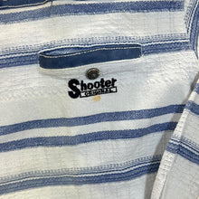 Load image into Gallery viewer, Vintage 90's Shooter Cowboy Western Cotton Linen Striped Long Sleeve Shirt
