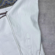 Load image into Gallery viewer, Vintage Canvas Cowboy Western Embroidered White Grey Cotton Long Sleeve Shirt