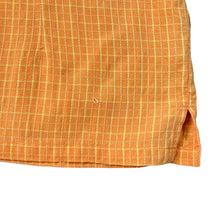 Load image into Gallery viewer, COLUMBIA SPORTSWEAR Classic Orange Check Short Sleeve Polyster Open Collar Shirt

