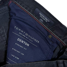 Load image into Gallery viewer, TOMMY HILFIGER "Denton Stretch Straight Fit" Black Selvedge Denim Jeans
