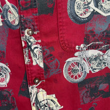 Load image into Gallery viewer, Clearwater Outfitters Motorcycle All-Over Print Cotton Short Sleeve Button-Up Shirt