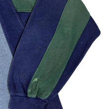 Load image into Gallery viewer, Vintage VAN HEUSEN Colour Block Striped Distressed Collared Sweatshirt