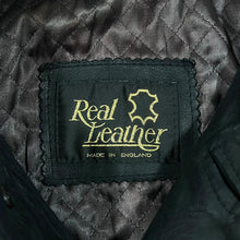 Load image into Gallery viewer, Vintage 90's REAL LEATHER Made In England Heavyweight Genuine Leather Button Jacket
