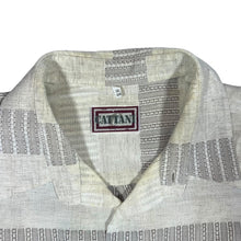 Load image into Gallery viewer, Vintage 90's CATTANI Cream Patterned Striped Short Sleeve Flannel Shirt