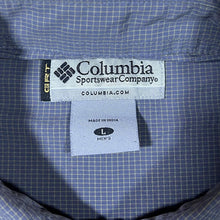 Load image into Gallery viewer, Vintage Columbia Sportswear GRT Blue-Grey Check Utility Hiking Short Sleeve Shirt