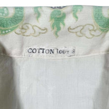 Load image into Gallery viewer, Early 00's Gothic Y2K Traditional Dragon Graphic Cream Green Short Sleeve Shirt