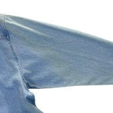 Load image into Gallery viewer, Vintage John Baner Black Panel Cowboy Western Blue Denim Popper Long Sleeve Shirt
