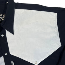 Load image into Gallery viewer, Vintage Stars & Stripes Cowboy Western Colour Block Popper Long Sleeve Shirt