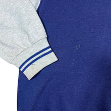 Load image into Gallery viewer, Vintage CHAMPION Colour Block Embroidered Mini Logo Navy Blue Grey Pullover Hoodie