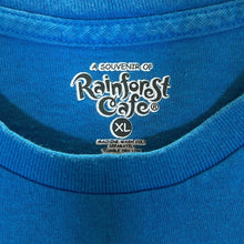 Load image into Gallery viewer, RAINFOREST CAFE "Wish You Were Here" Souvenir Logo Spellout Graphic Blue T-Shirt