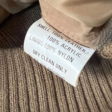 Load image into Gallery viewer, Vintage 80's EMOS GENUINE LEATHER Suede Leather Panel Acrylic Knit Zip Sweater Jumper