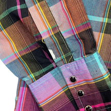 Load image into Gallery viewer, Vintage 90's Wrangler X-Long Tails Cowboy Cut Western Check Long Sleeve Popper Shirt