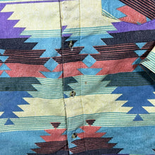 Load image into Gallery viewer, Vintage 90's Aztec Crazy Patterned Long Sleeve Cotton Flannel Lightly Padded Shirt