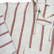 Load image into Gallery viewer, Vintage MOLINA Multi Striped Mexican Baja Surfer Hippy Pullover Hoodie