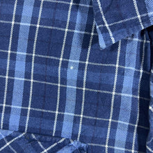 Load image into Gallery viewer, Early 00's Dickies Blue Plaid Check Long Sleeve Popper Flannel Shirt