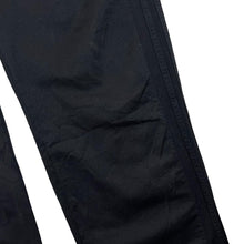 Load image into Gallery viewer, ADIDAS Classic Three Stripe Mini Logo Black Open Leg Sports Tracksuit Bottoms
