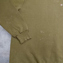 Load image into Gallery viewer, Vintage Champion Embroidered Mini Spellout Khaki Green Distressed Sweatshirt