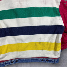 Load image into Gallery viewer, Vintage 90's Levi's Hudson Bay Made in USA Blanket Striped Reversible Denim Jacket