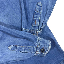 Load image into Gallery viewer, Vintage Man's World Cowboy Western Blue Denim Button Long Sleeve Shirt