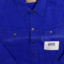 Load image into Gallery viewer, Vintage Iron Hammer Jeanswear Blue Cotton Button Workwear Trucker Jacket