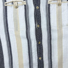 Load image into Gallery viewer, Vintage K'era Activewear Multi Striped Patterned Short Sleeve Cotton Flannel Shirt