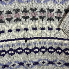 Load image into Gallery viewer, Early 00's RIVER ISLAND Grandad Patterned Pure New Wool High Neck Knit Jumper