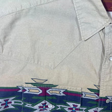 Load image into Gallery viewer, Vintage Rustler By Wrangler Cowboy Western Aztec Patterned Popper Short Sleeve Shirt