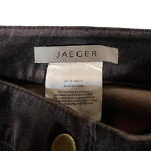 Load image into Gallery viewer, JAEGER Classic Brown Moleskin Effect Straight Leg Trousers