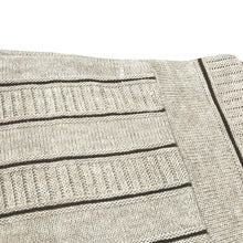 Load image into Gallery viewer, Vintage ST MICHAEL Marks & Spencer Grandad Striped Patterned Acrylic Knit Crewneck Sweater Jumper