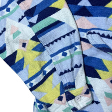 Load image into Gallery viewer, Vintage Crazy Abstract Aztec Patterned Towelling Effect Long Sleeve Flannel Shirt