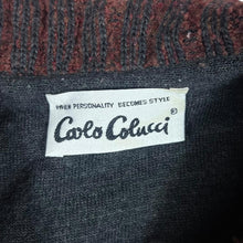 Load image into Gallery viewer, Vintage 90's CARLO COLUCCI Abstract Cosby Patterned Knit Collared Jumper Zip Cardigan Set