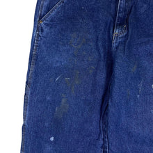 Load image into Gallery viewer, Vintage SMITH'S WORKWEAR Plaid Check Lined Carpenter Blue Denim Jeans